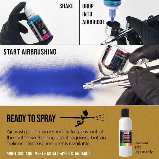 Gold Pearl, Pearlized Special Effects Acrylic Airbrush Paint, 1 oz. {3}