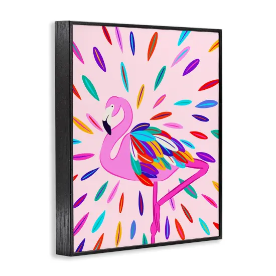 Stupell Industries Flamingo Feather Flair Framed Giclee Wall Art Design by Catalina Aguirre {3}