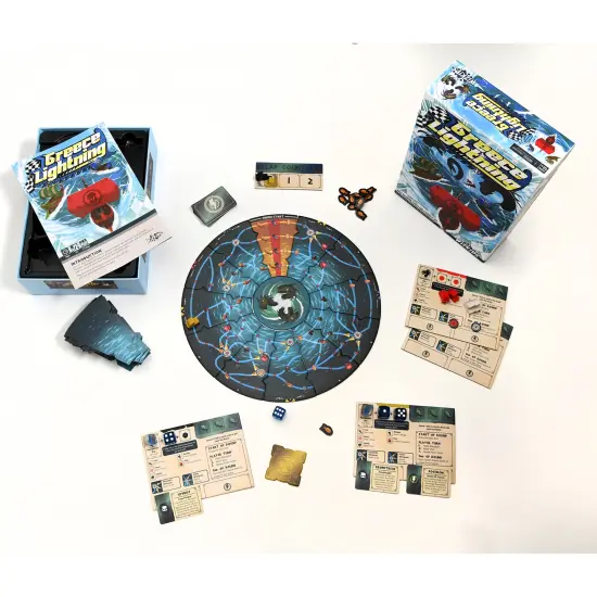 Greece Lightning - Regatta Race Board Game, WizKids, Ages 12+, 2-4 Players, 45 Min {5}