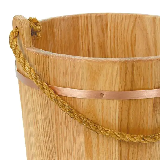 Lehman's Old Fashioned Unlined Wooden Oak Bucket Copper Bands USA Made 2 Gallon {4}