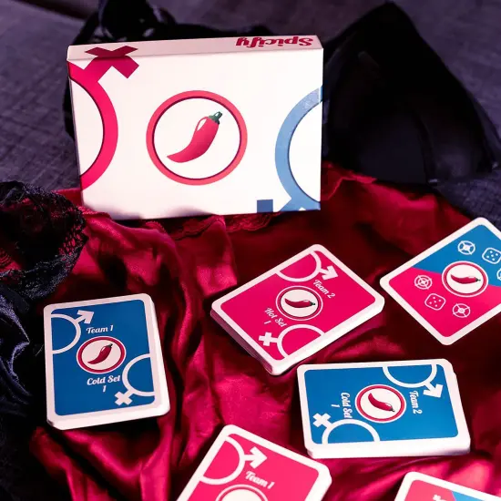 Fabio Esposito: Spicify - Adult Party Card Game, 2 Spicy Levels Of Challenges & Penalties, Sexy & Fun, Couples Game, NSFW, Ages 18+, 2-16 Players {3}