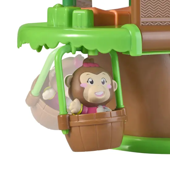 Timber Tots: Tropical House - Multi-Level Tree House Playset, Monkey Animal Figurine, Zipline, Pop-Up & Reveal, Nature Toy, Kids & Toddlers 18Mo+ {6}
