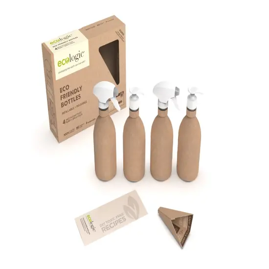 Ecologic BrandsKit of Four Refillable, Recyclable, Renewable, Containers - Two Sprayers and Two Pumps. {6}