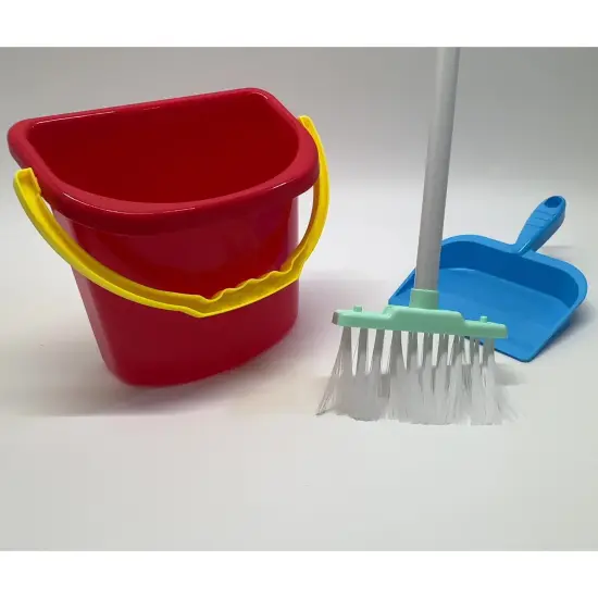 Boley: Cleaning Set - 8pc Toy Accessories, Broom-Dustpan-Mop-Vacuum-Bucket-Squeegee-Sprayer-Wet Floor Sign, Pretend Play & Housekeeping, Kids Ages 3+ {7}