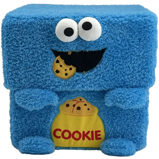 Sesame Street: Storables 8" Box - Cookie Monster - Character Themed Bin, Fabric Storage Container, Opening Top Lid, Holds Toys, Books & More, Licensed {1}