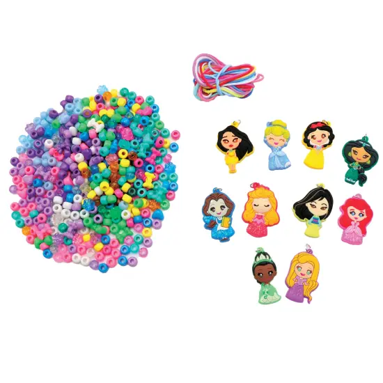 Tara Toy: Deluxe Sparkling Necklace Activity Set - Disney Princess - 520pc, DIY Jewelry Craft Kit, Create 10 Character Charm & Bead Necklaces, Kids 3+ {4}