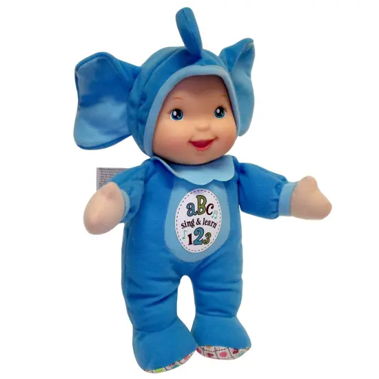 Baby's First: Sing & Learn Doll - Blue Elephant Outfit - Musical & Interactive Doll Teaches ABC's & Numbers, Soft Toy, Baby-Toddlers-Kids Age 3 mo+ {3}
