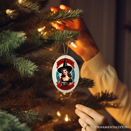 Wickedly Glamorous Season of the Witch Ornament, Retro Style Halloween Tree Decor and Keepsake {6}