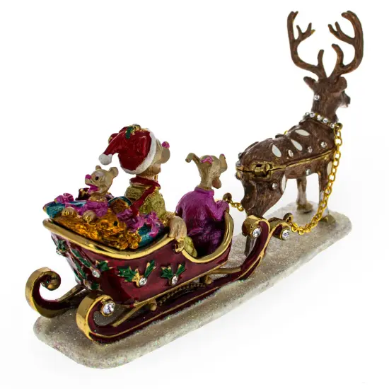 Jeweled Reindeer Trinket Box {3}