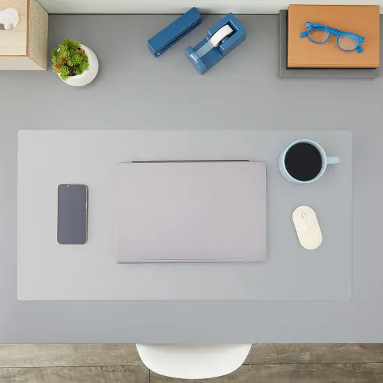 Frosted Clear Desk Protector Mat, 1.5mm Thick Writing Desk Blotter Pad for Office and Home (16 x 32 In) {2}