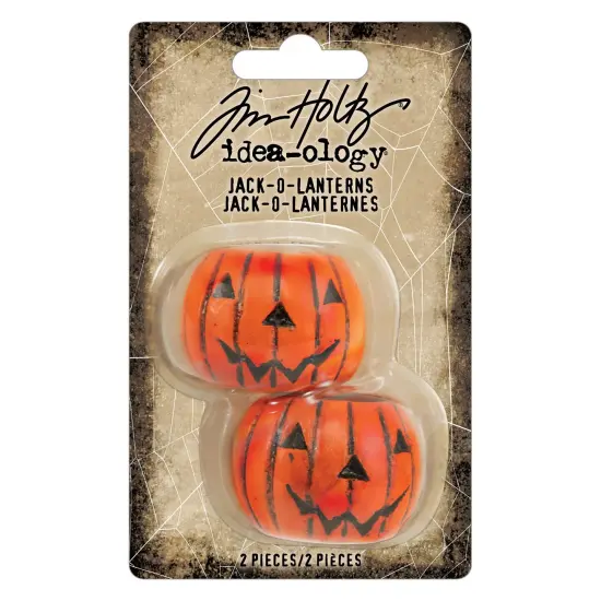 Idea-Ology Resin Jack-O-Lanterns 2/Pkg-1.25"X1" {1}