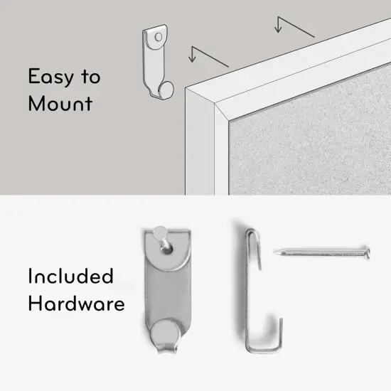 Bulletin Board Wood Frame- 18 x 24 Inches (Light Birch) {5}