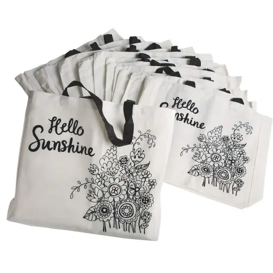 Velvet Art Hello Sunshine Tote Bag (Pack of 12) {1}