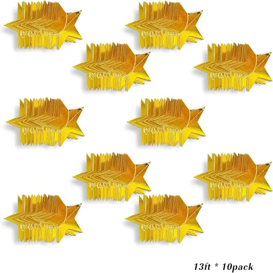 Gold Star Hanging Garlands Party Decorations {4}