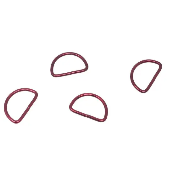Metal D Ring 1 Inch Red Plated Loop Ring {2}
