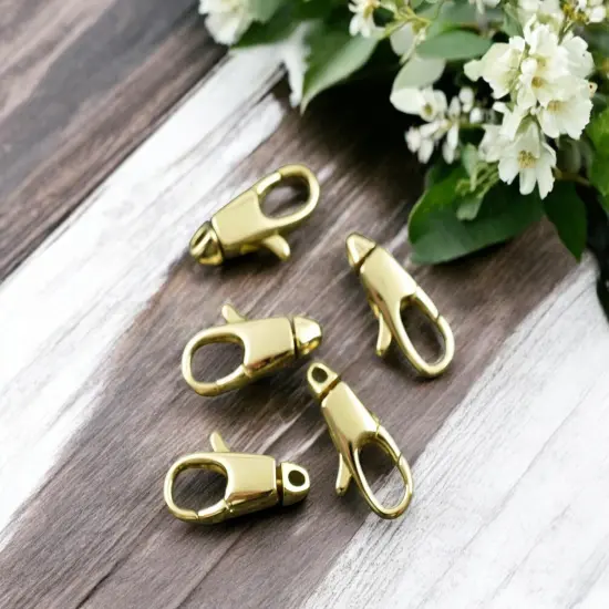 *5* 15x7mm 18k Gold Plated Swivel Lobster Clasps {1}