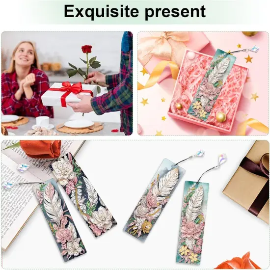 Pecial Shape Crystal Diamond Partial Art Bookmarks for Book Lovers {6}