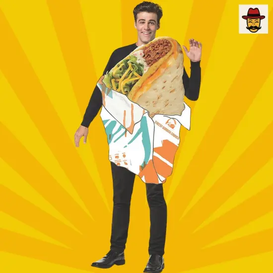 Gordita Crunch Costume Funny Taco Tunic Halloween Food Party Outfit {1}