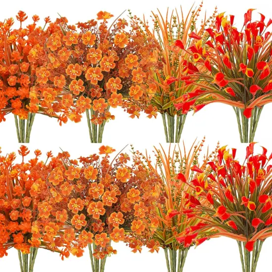 64 Pcs Outdoor Fall Flowers {1}