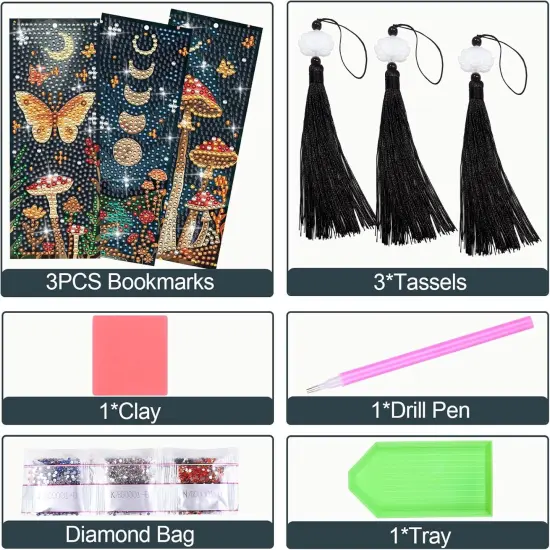 Tassel Bookmark for Kids Adult Beginners Christmas New Year Graduation Birthday Gift {3}