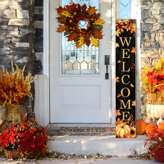 Fall Welcome Porch Sign (Pumpkin Welcome) {3}