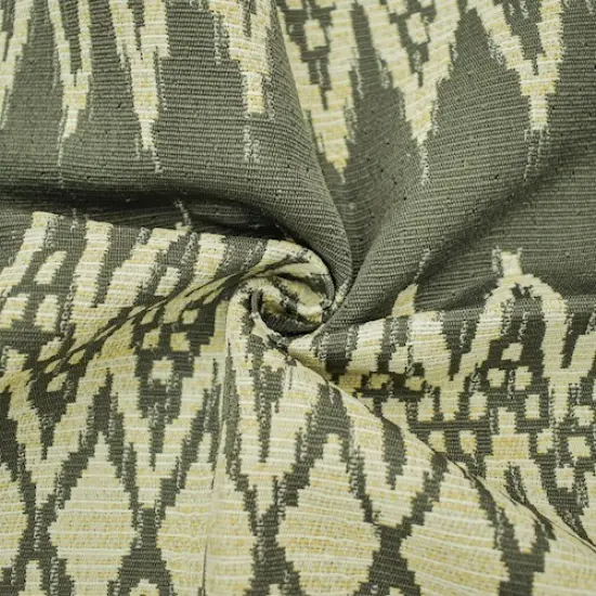 Gray/Cream/Multi Diamond Ikat Double Jacquard Decor Fabric By the Yard {1}