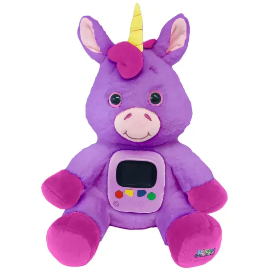 Happy Nappers: Photoflix - Beebee Purple Unicorn - Photo & Video Viewer, Digital Screen, Plush Animal Toy, USB & Headphones, Upload & Share, Kids 3+ {1}