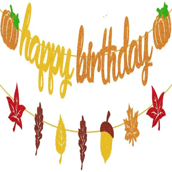 Pumpkin Birthday Banner (Multicolor) {1}