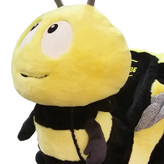 Gerardo's Toys: Little Rockers - Bee - Wooden Plush Ride-On Rocking Animal Toy, Plays Music, Removable Soft Fabric Cover, Toddler & Kids Ages 24mo+ {7}