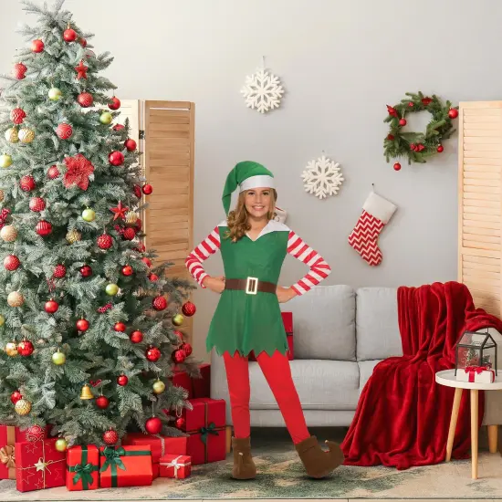Santa's Helper Girl's Elf Costume {4}