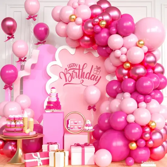 Hot Pink Balloon Arch Kit (Hot Pink) {1}