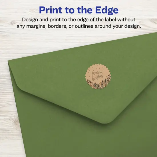 Avery Kraft Brown Starburst Labels with Sure Feed, 1" {3}