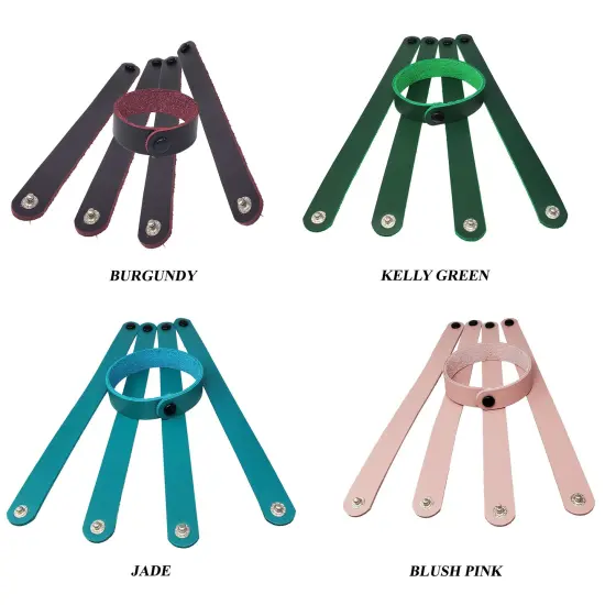 8 Pack Leather Craft Bracelets &ndash; 18 Color Options, &frac34;" Wide, Ready to Customize {5}