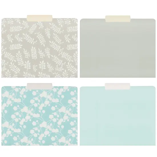 Juvale 12-Pack Pretty Pastel Decorative File Folders for Women and Girls, Cute Classroom Supplies, Office, Organization Letter Size, 1/3 Cut Tabs, 12 Assorted Patterns and Solids (11.5x9.5 In) {5}