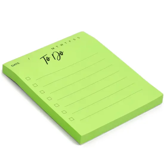 6 Pack Small To Do List Sticky Notes, Daily Planning Notepad for Memos, 6 Neon Colors (3 x 3.5 In) {6}