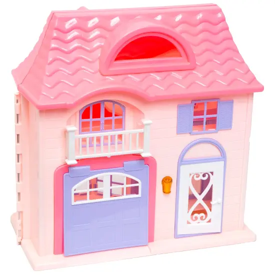 Boley: Doll House - Pink & Purple - 16pc Playset - 3 Family Dolls & 12 Furniture Accessories, Foldable & Portable Design, Durable Plastic, Kids 3+ {5}