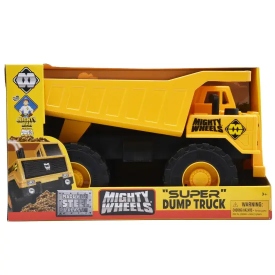 Mighty Wheels: 16" Super Dump Truck - Construction Transport Toy Vehicle, Realistic Moveable Tipping Load Bed, Durable Indoor-Outdoor Play, Kids 3+ {1}