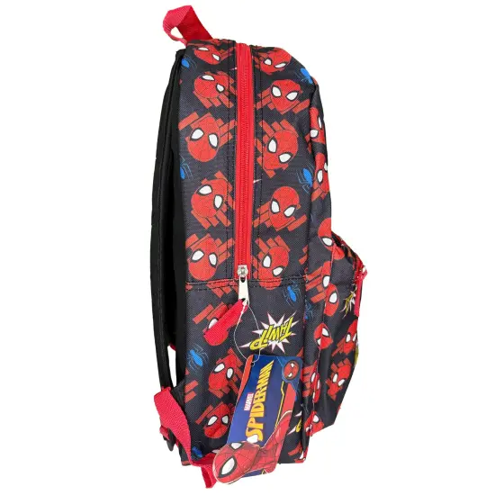 Spiderman Heads All Over Nylon Kids Backpack 16" School Bookbag for and Boys {3}