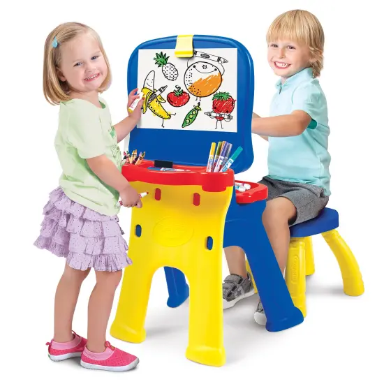 Crayola: Triple-The-Fun Art Studio - Converts Into Activity Desk, Includes Stool, Magnetic Dry Erase Board, Ages 3+ {7}