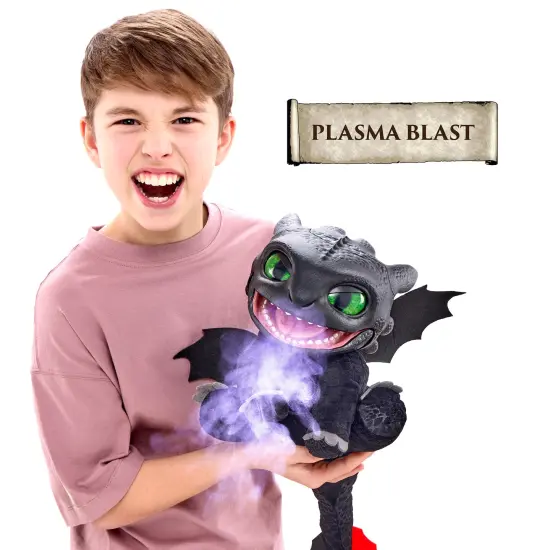WOW! STUFF How To Train Your Dragon: Toothless Puppetronic by RealFX - Looks-Feels-Sounds Real, 50+ Action & Sounds, 10" High Plush, Kids Ages 6+ {3}