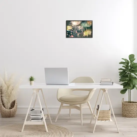 Stupell Industries Disco Balls with Bokeh Framed Giclee Wall Art Design by Graffi*tee Studios {2}