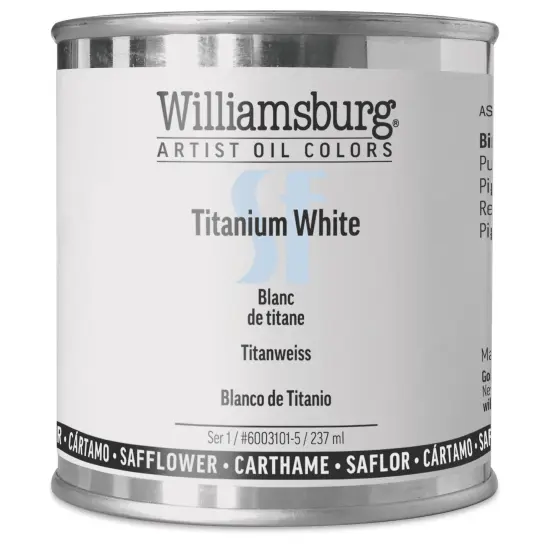 Williamsburg Handmade Safflower Oil Color - Titanium White, 8 oz Can {1}