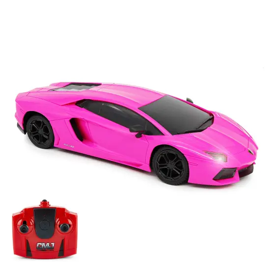 CMJ RC Cars: Lamborghini LP700-4 - Pink - 1:24 Scale, Remote Control Radio Vehicle, 2.4 Ghz, LED Headlights, Indoor-Outdoor Racing Toy, Licensed Model {1}