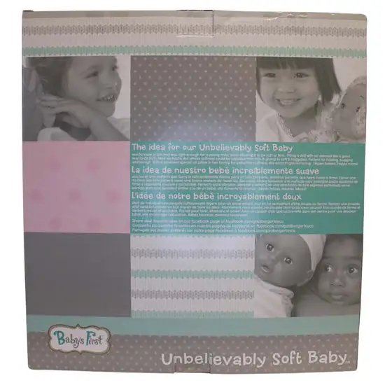 Goldberger Baby's First 19" Unbelievably Soft Baby Doll in Grey Stripes {6}