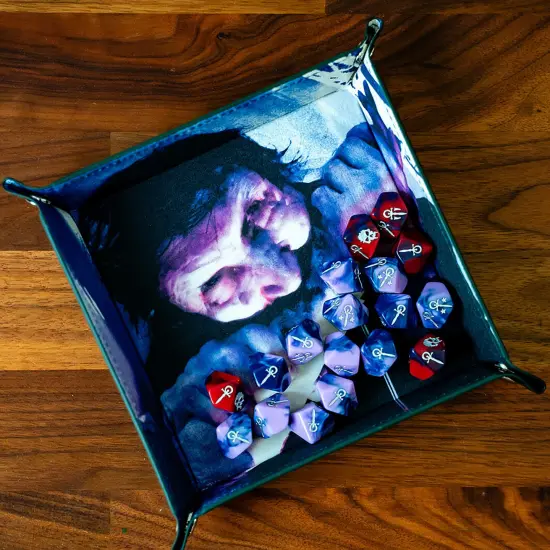 Vampire: The Masquerade 5th Edition Roleplaying Game - Acquired Taste Limited Dice & Tray Accessory Pack - 18 Purple & Red RPG Dice & Folding Tray {3}