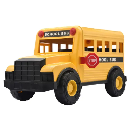 Mighty Wheels: 16" Mighty School Bus - Yellow - Transportation Toy Vehicle, Realistic Opening Front & Back Doors, Durable Indoor-Outdoor Play, Kids 3+ {4}