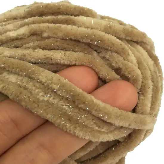 Silvery Glitter Chenille Baby Blanket Yarn Amigurumi Yarn for Crocheting {2}