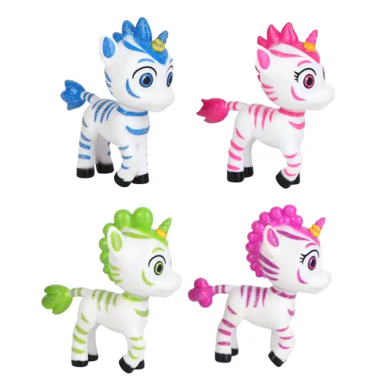 Zoonicorn: 4 Pack Figurines - 2.75" Character Miniatures, Playset Includes Aliel-Ene-Promi-Valeo, Magical Dreamland Toy Figures, Play-Display, Kid 3+ {1}