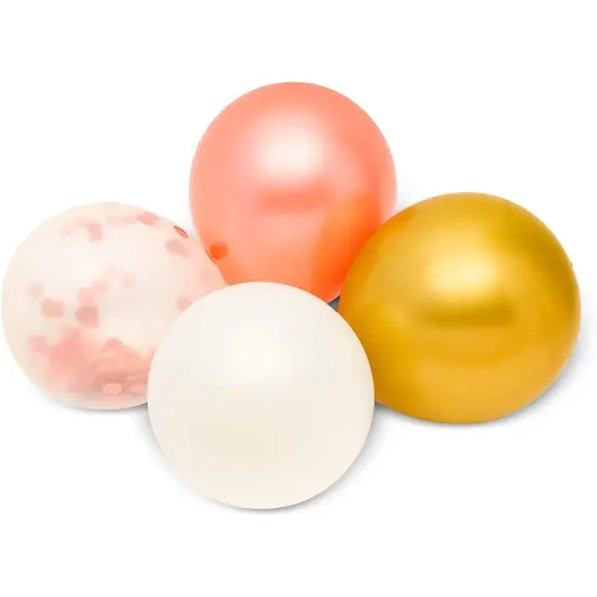 Rose Gold Balloon Garland for Birthday Party (Foil Letters, 33-Piece Set) Pink {6}