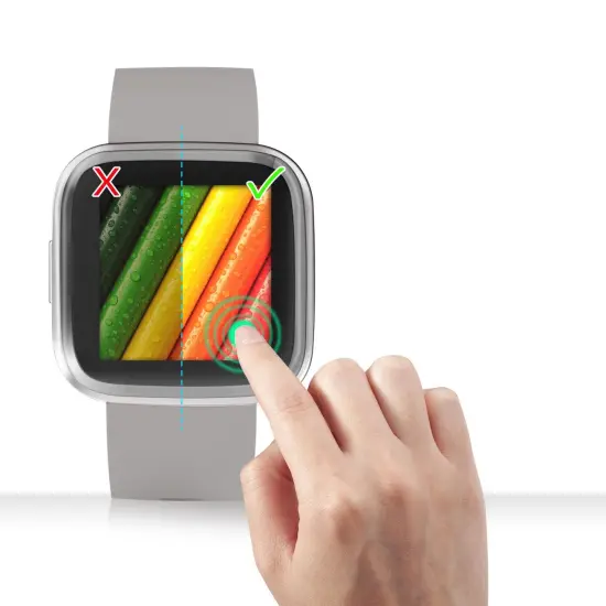 Insten Smartwatch Screen Protector Compatible with Fitbit Versa 2 Smartwatch, Soft TPU Rubber Protective Case, All Around Shockproof Bumper Full Cover, Clear {2}